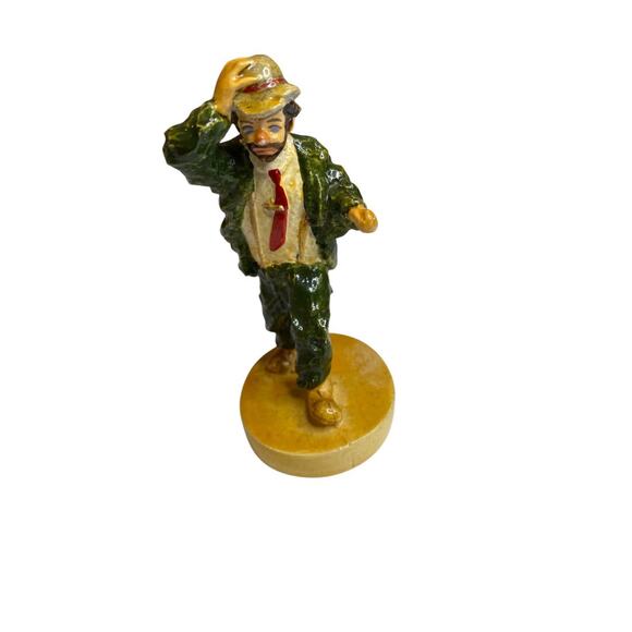 Vintage Sebastian Miniatures Clown Figurine Signed 3" - Picture 2 of 7